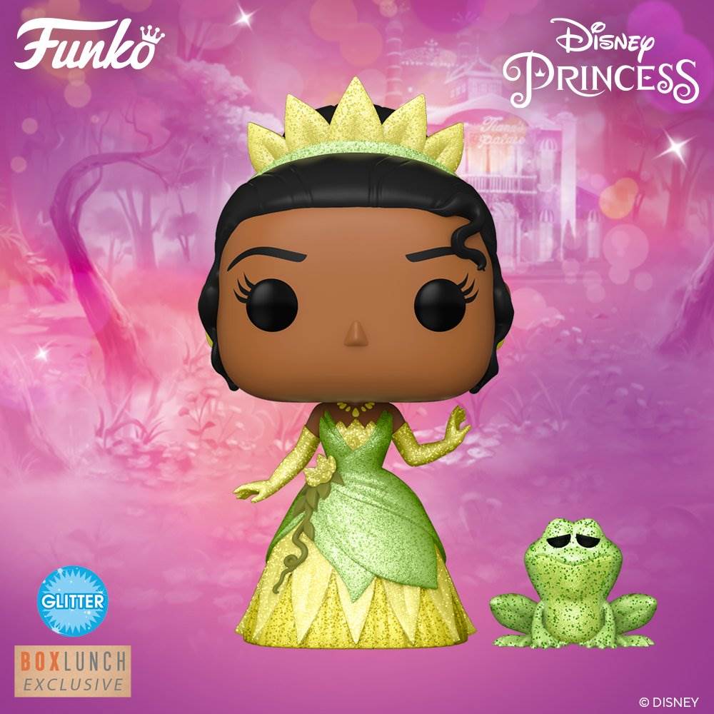 Funko Tiana and Naveen From The Princess and the Frog Glitter Exclusives  Available at BoxLunch 