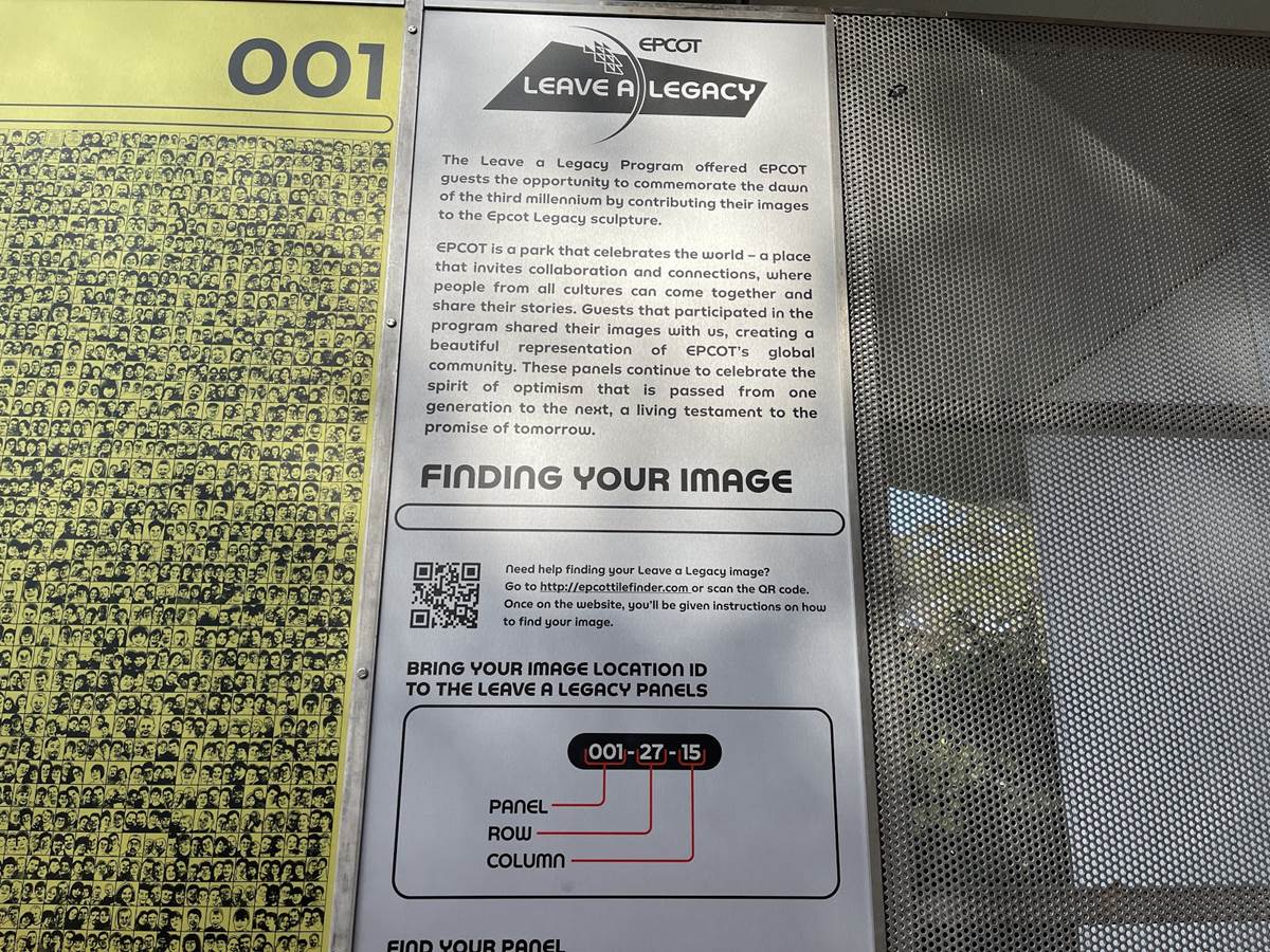 Leave A Legacy Tiles Return Outside Park Gates at EPCOT