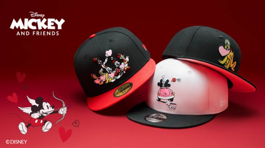 New Era Has Released a Mickey and Friends Valentine's Day Hat Collection 