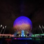 Video: EPCOT's New Main Entrance Plaza Fountain Lights and Background Music