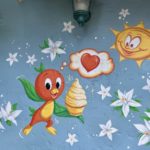 Photos of the New Orange Bird Wall at Magic Kingdom