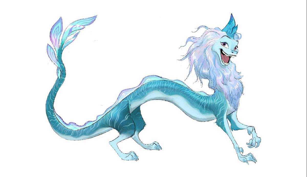 RAYA AND THE LAST DRAGON – Visual development art of Sisu dragon by artist, Ami Thompson, Art Director, Characters. © 2021 Disney. All Rights Reserved.