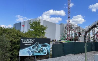 Tron Lightcycle / Run Achieves Topping Off Milestone as More Canopy Supports Are Added