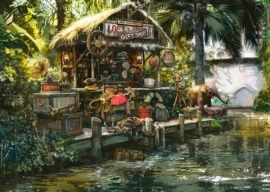 Concept Art for New Jungle Cruise Finale Scene Featuring "Trader Sam's Gift Shop" Revealed