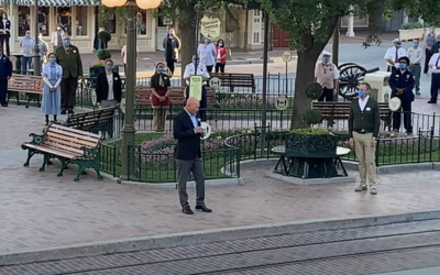 Disneyland Holds Flag Raising Ceremony at Reopening With Bob Chapek and Bob Iger in Attendance