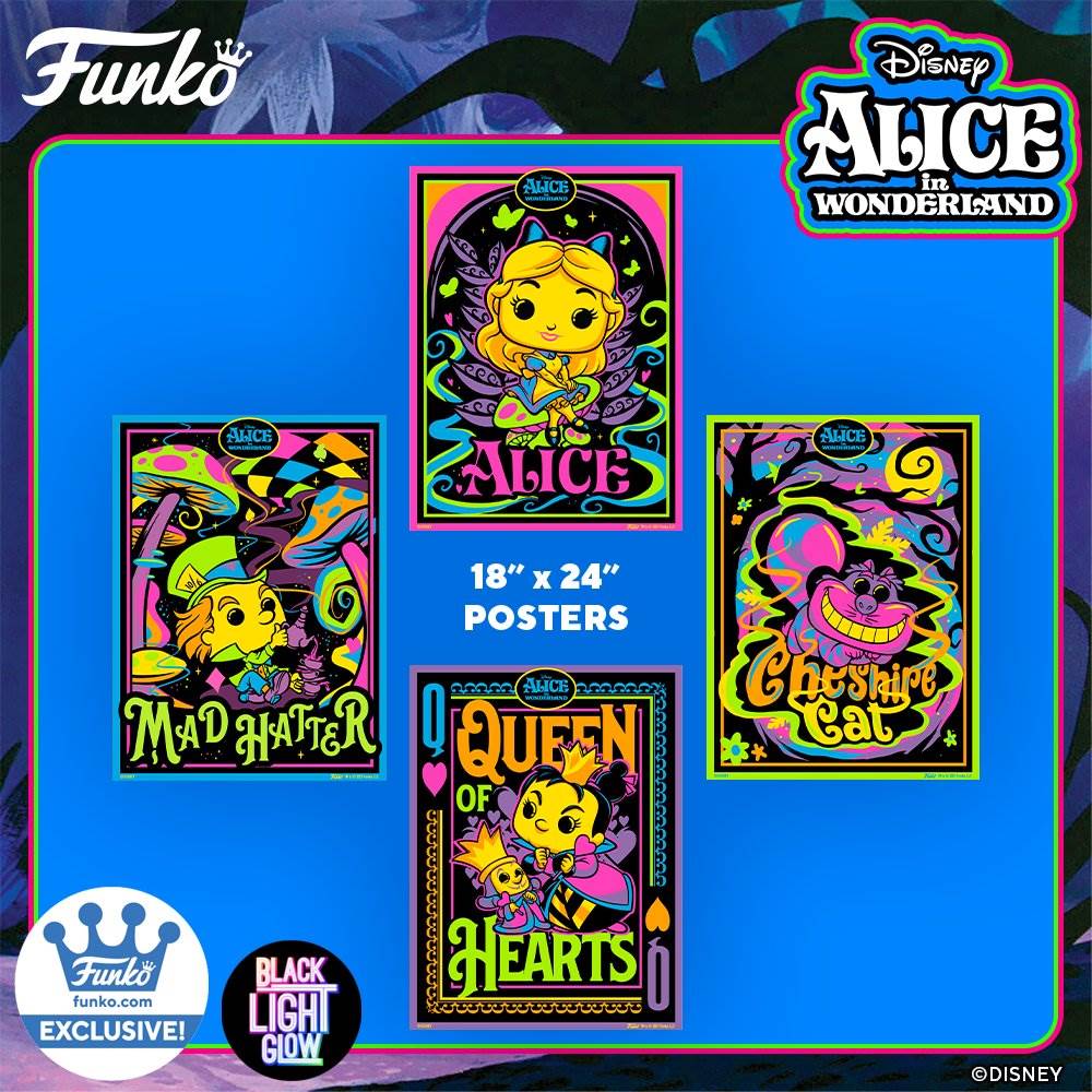 Funko Alice in Wonderland: Queen of Hearts Black Light Poster – eVend