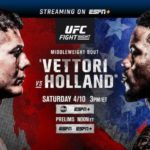 UFC Fight Night: Vettori vs. Holland Airs on ABC, ESPN+ Saturday Night
