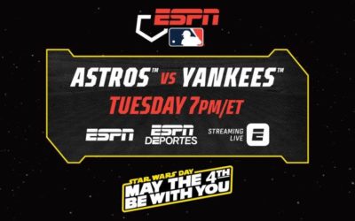 ESPN Commentators to Celebrate Star Wars Day During MLB Astros and Yankees Game on May 4th