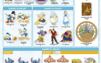 Disneyland Paris Shares Pin Releases Throughout July