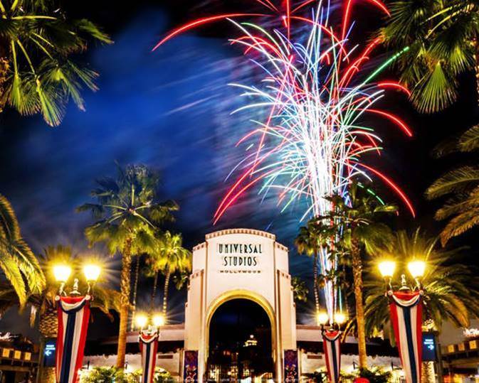 Universal Studios Hollywood Celebrating July 4th with Fireworks