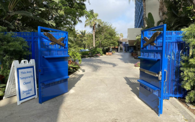 New Gates For Hotel Guests Appear at Downtown Disney Entrance of Disneyland Hotel