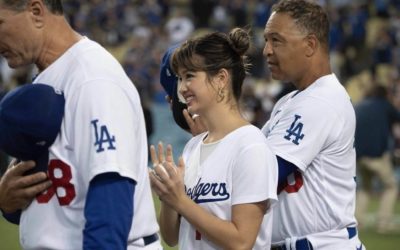 "Doogie Kamealoha M.D." Star Peyton Elizabeth Lee Throws Out First Pitch at Dodgers Game