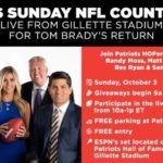ESPN’s “Sunday NFL Countdown” Will Be Live From Gillette Stadium on October 3