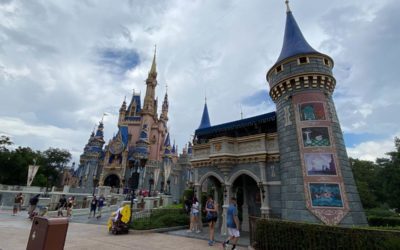 Tapestries Featuring Mary Blair Artwork Now Adorn Cinderella Castle Forecourt Turrets