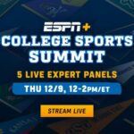 ESPN+ Fan Access: ESPN+ College Sports Summit Thursday, Dec. 9th
