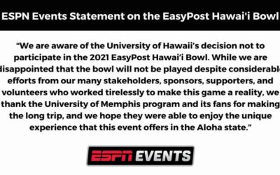 ESPN Issues Statement Regarding Cancellation of EasyPost Hawaii Bowl