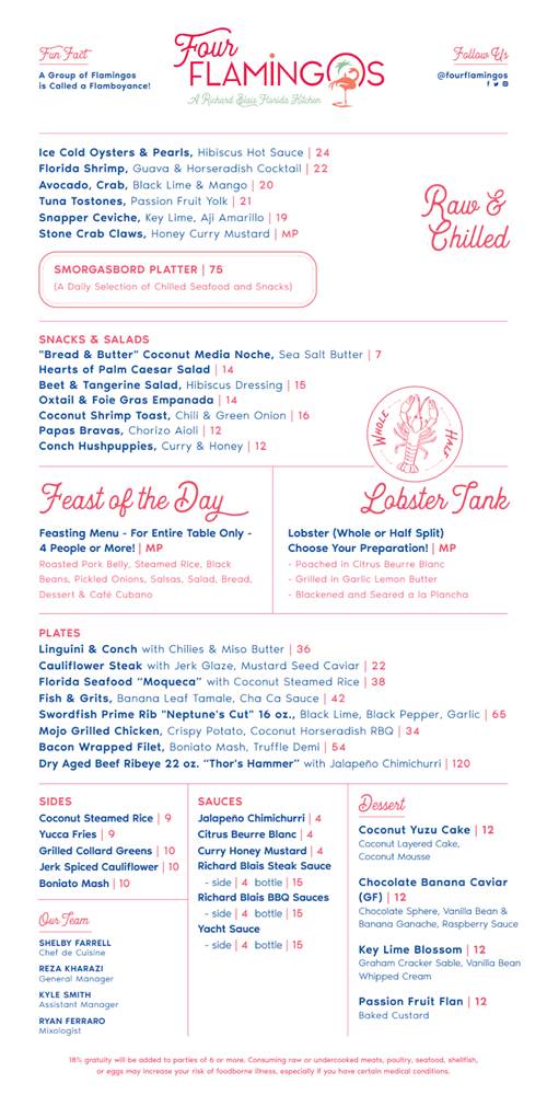 "Four Flamingos - A Richard Blais Florida Kitchen" Brings The Flavors