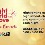 ICON Park Celebrating the Holidays with Light the World with Love Christmas Concerts
