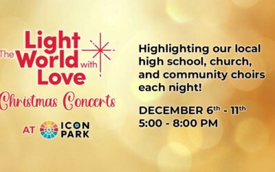 ICON Park Celebrating the Holidays with Light the World with Love Christmas Concerts
