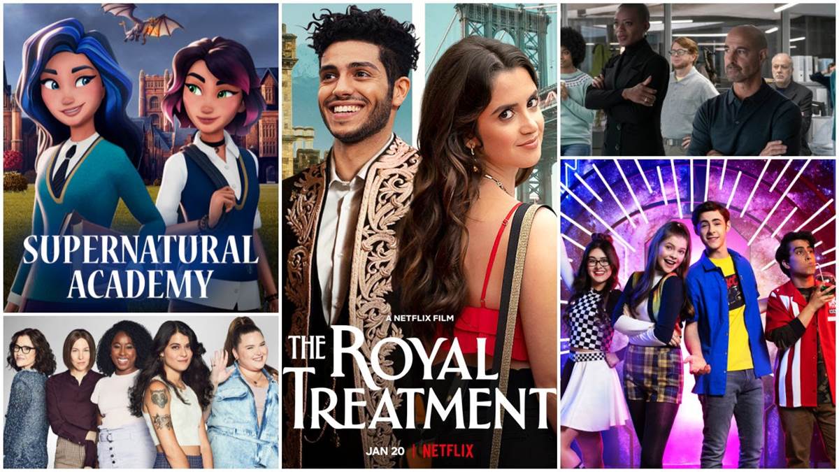 Supernatural Academy (Peacock), The Royal Treatment (Netflix), La Fortuna (AMC+), Single Drunk Female (Freeform), Warped! (Nikelodeon)