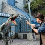 Jeff Goldblum Gets Up-Close with a Raptor at Universal Studios Hollywood