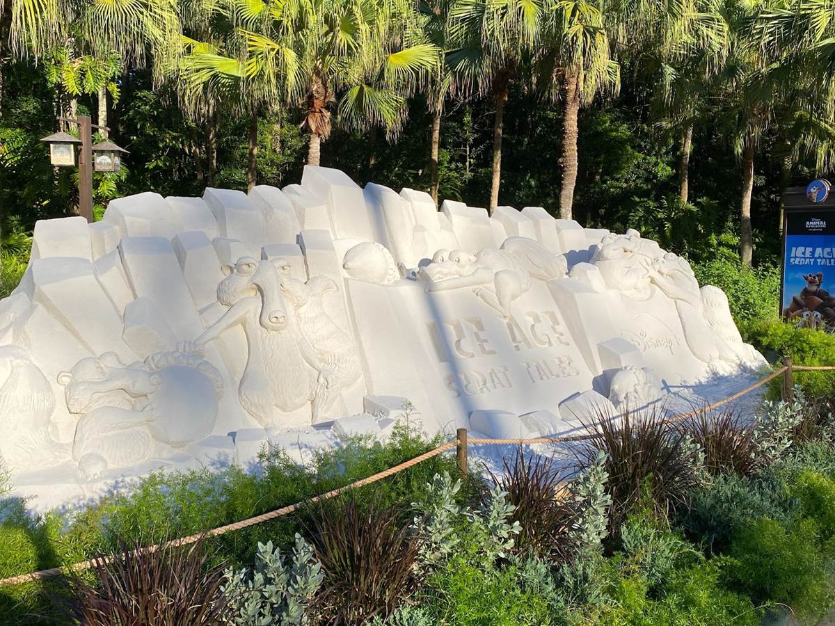 Ice Age sculpture outside Disney's Animal Kingdom