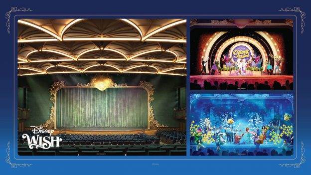 Graphic of the Broadway-Caliber Stage Shows coming to the Disney Wish