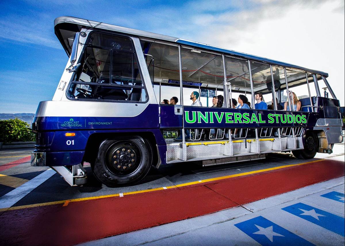 Universal Studios Hollywood Rolls Out First Four Electric Trams to the