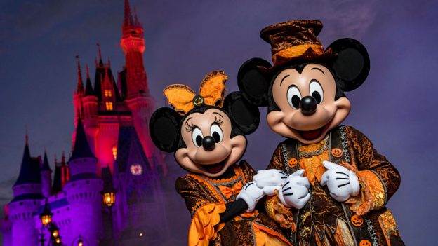 Mickey and Minnie at Mickey's Not-So-Scary Halloween Party