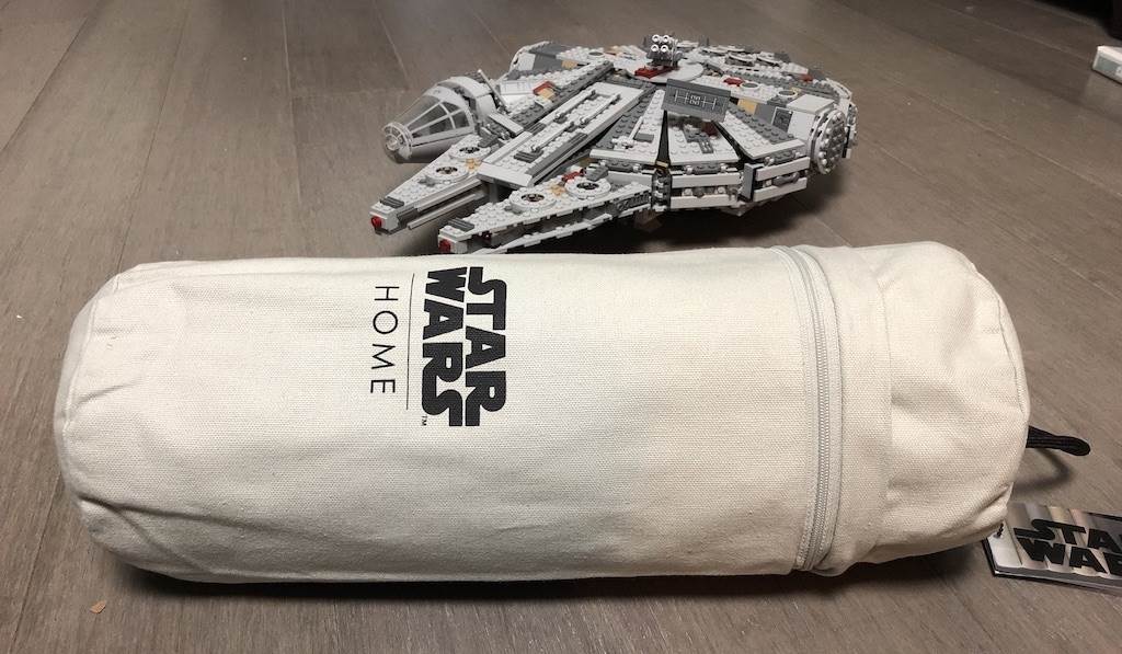 Sheets in canvas bag (Sorry LEGO Millennium Falcon not included!)
