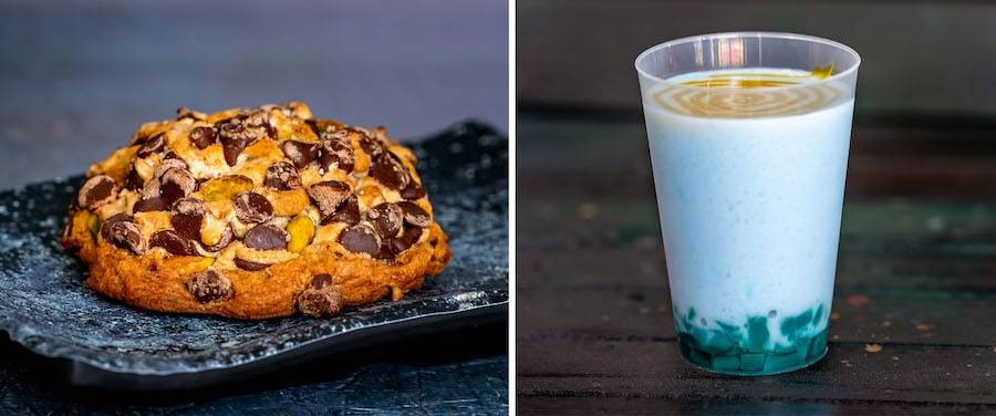 Chocolate Chip Sweet-Sand Cookie and Blue Milk from Milk Stand