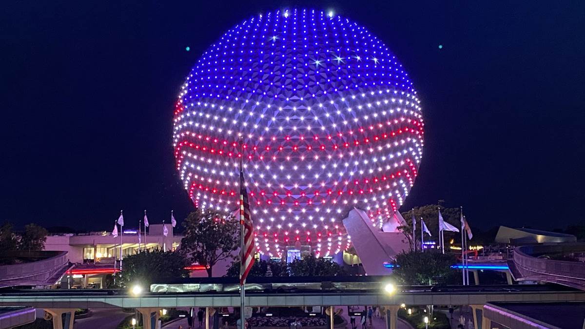Fourth of July Lighting Design Debuts on Spaceship Earth 