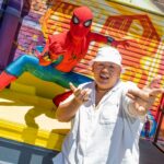 Jacob Batalon Meets Spider-Man in Avengers Campus at Disney California Adventure