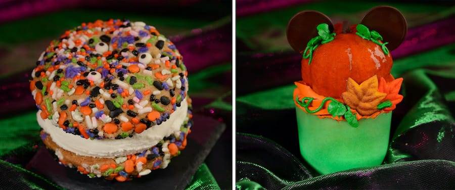 Monster Cookie Ice Cream Sandwich and Oh, My Gourd Cupcake