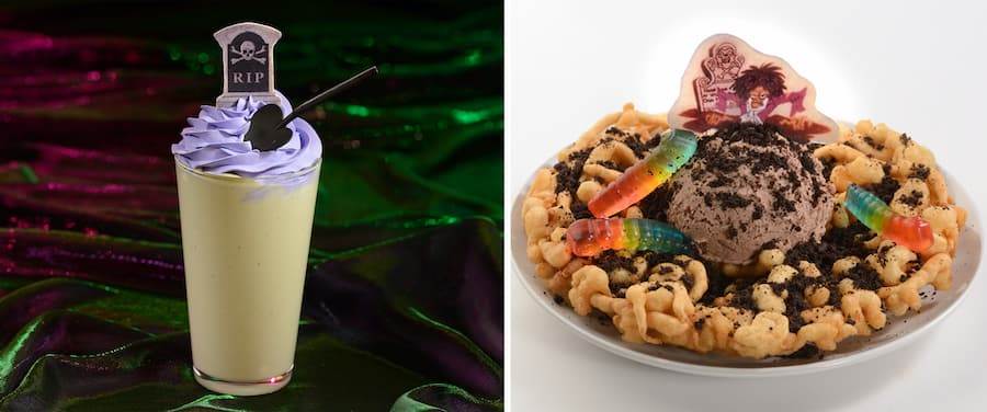 Grave Digger Milk Shake and Worms and Dirt Funnel Cake