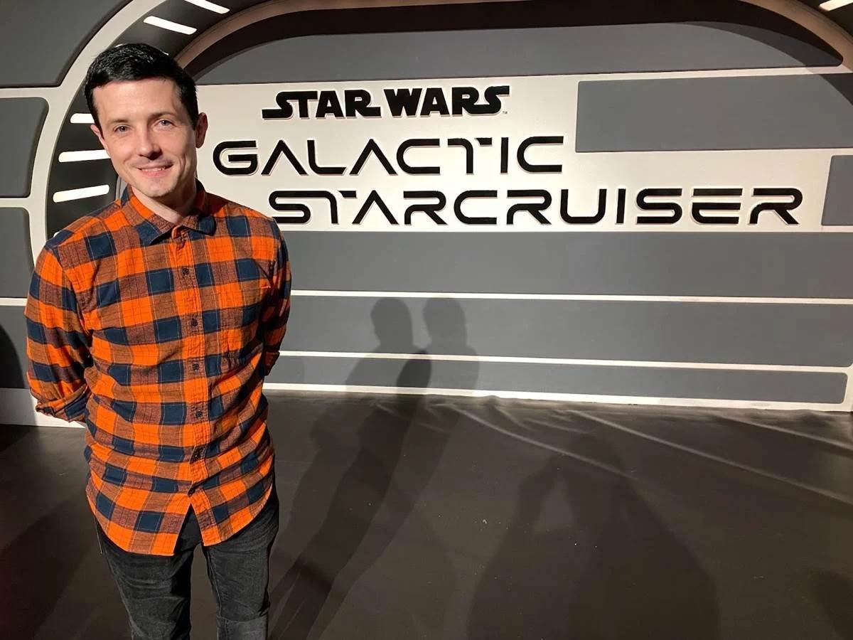 Lucasfilm's Matt Martin appears at the Star Wars: Galactic Starcruiser media event. Photo by Mike Celestino