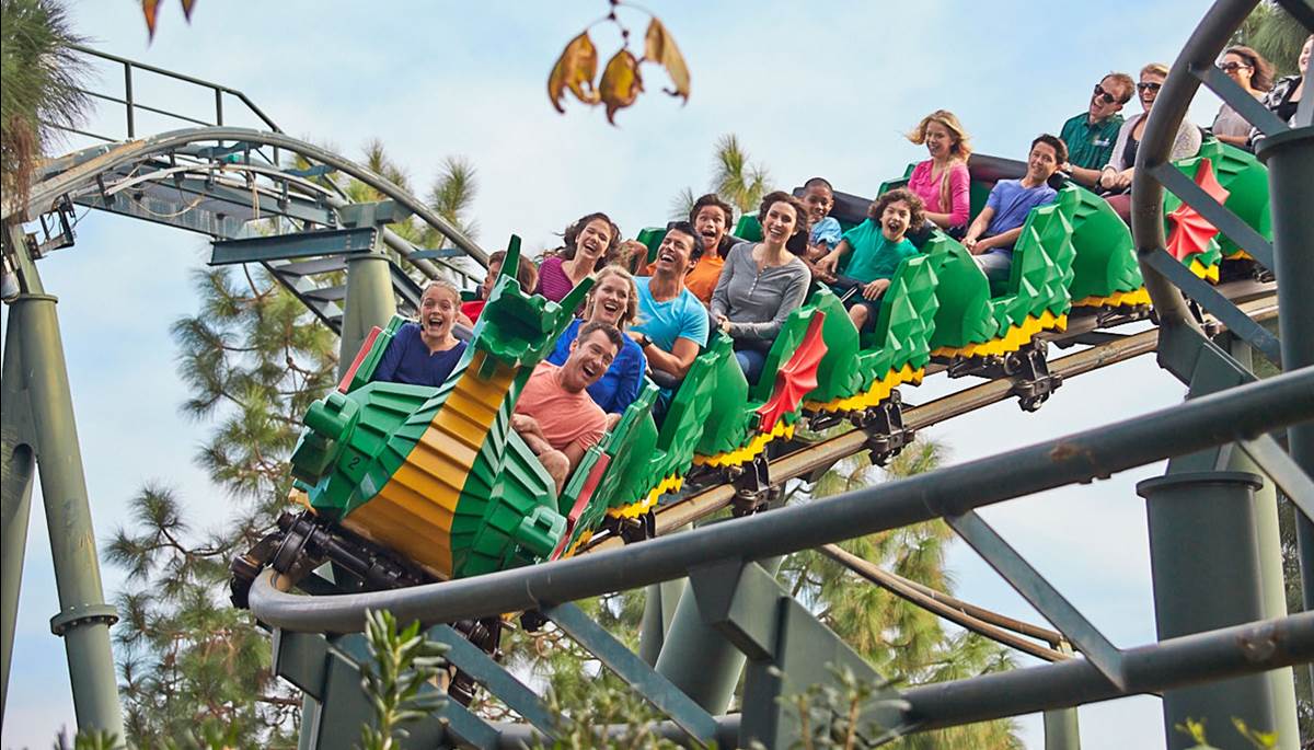 Pictured: The Dragon coaster at LEGOLAND New York