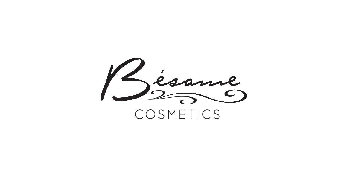 The official logo for Bésame Cosmetics, features “Bésame