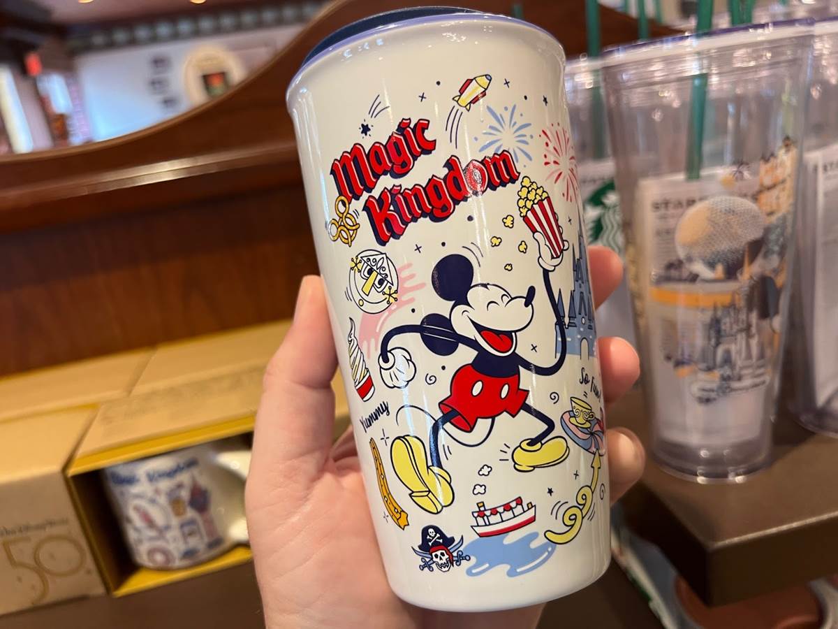 Mickey and Minnie Explore Disney Resorts on New Starbucks Tumblers