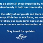 Universal Orlando Releases Updated Statement on Hurricane Ian
