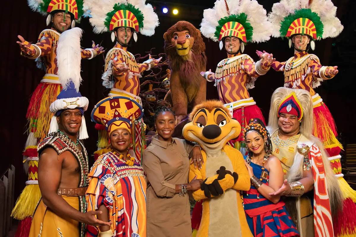 Actor & Singer Heather Headley Meets the Cast of Festival of the Lion King  at Disney's Animal Kingdom 