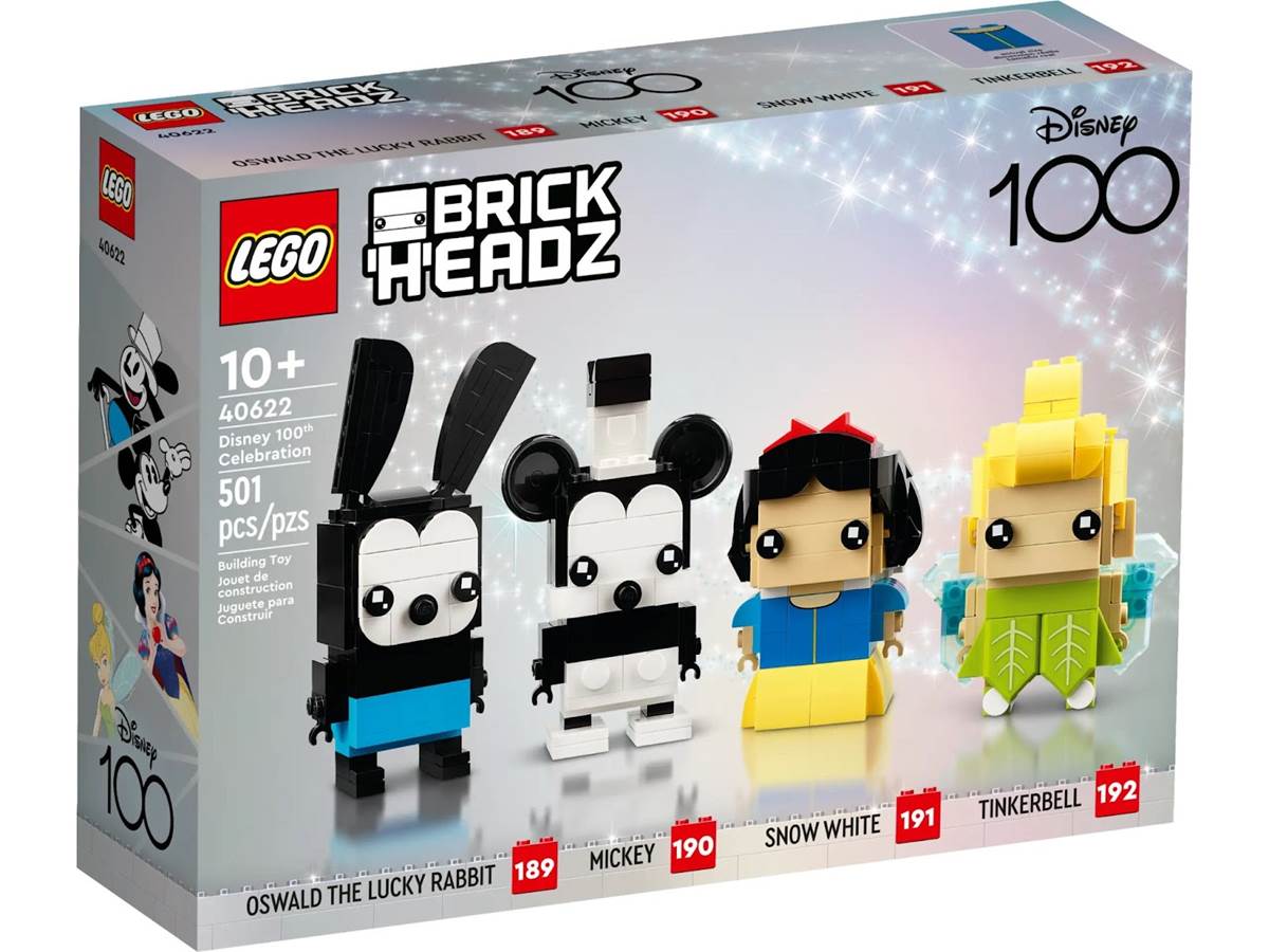 LEGO to Honor Disney's Animation History with Disney100 BrickHeadz Set  Coming in February