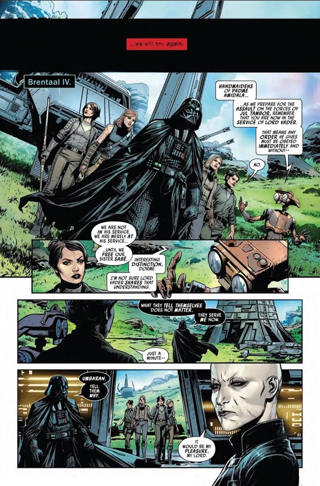 Comic Review The Dark Lord Tempts the Naboo Handmaidens in "Star Wars