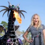 Kristin Chenoweth Visits Maleficent Dragon at Magic Kingdom