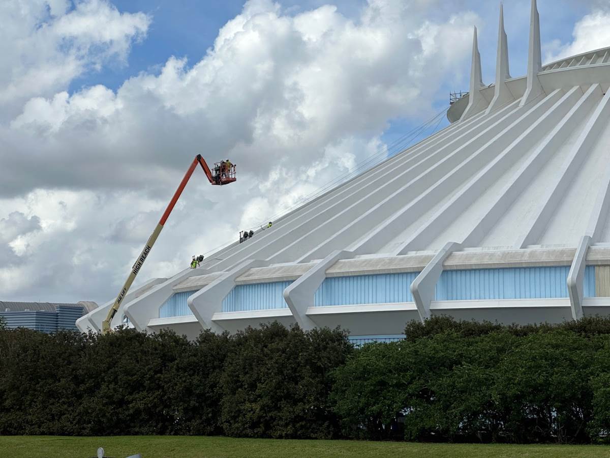 Photos: Space Mountain Getting Repainted Ahead of TRON Lightcycle / Run