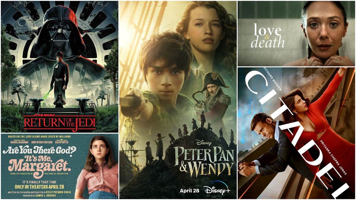 Return of the Jedi (Lucasfilm), Peter Pan & Wendy (Disney), Love & Death (HBO), Citadel (Amazon), Are You There God? (Lionsgate)