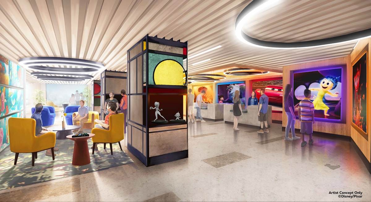 New Idea Artwork Reveals Reworked Pixar Place Resort Foyer, Pool Deck, and Nice Maple Restaurant