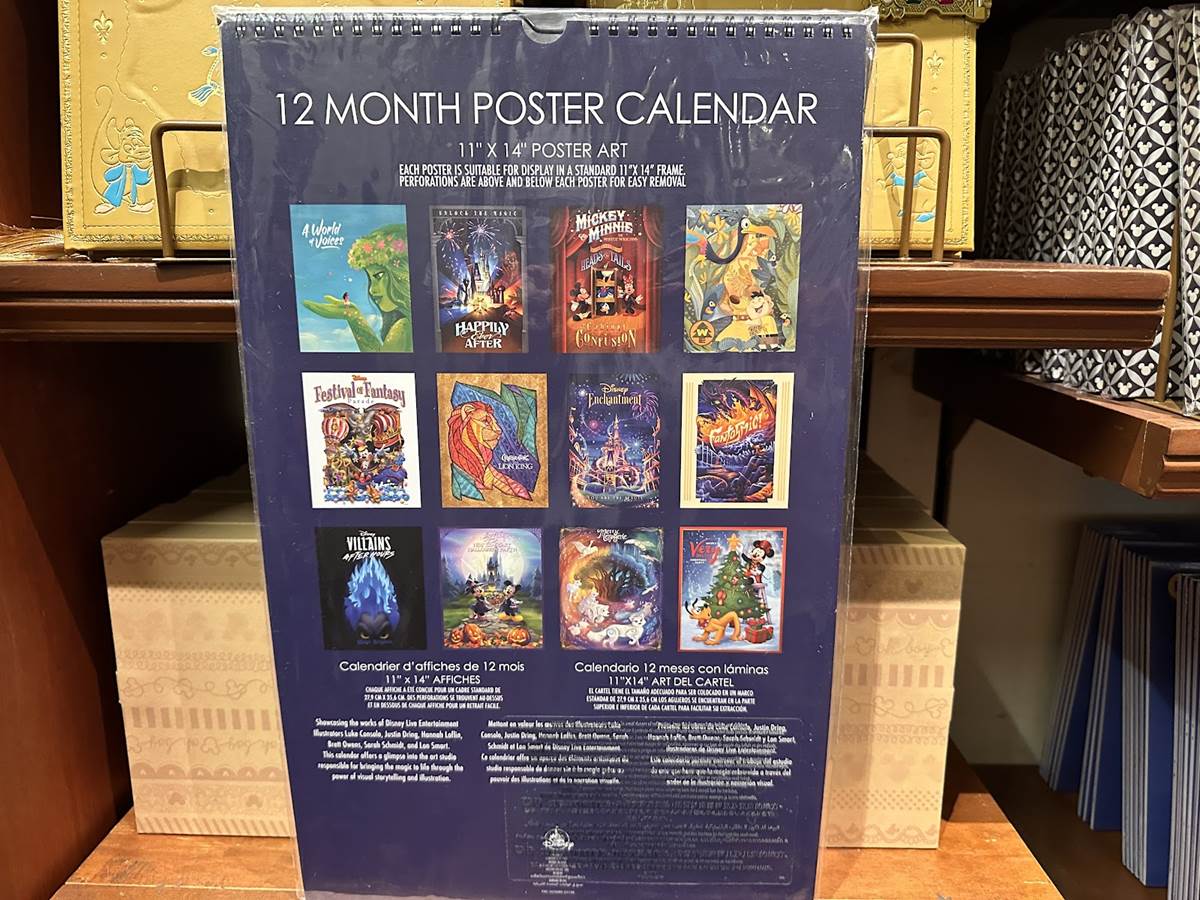2024 Poster Art Calendar Appearing At Retail Locations Throughout Walt  Disney World 