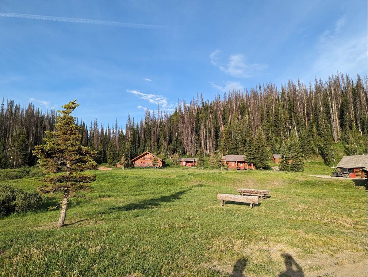 The Grounds of the Brooks Lake Lodge