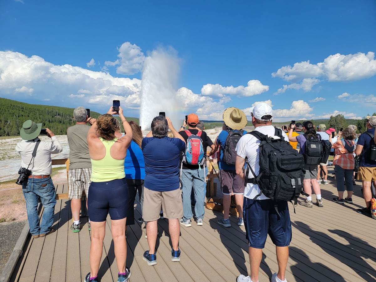 Old Faithful. So Exciting to Be Right Next To It.